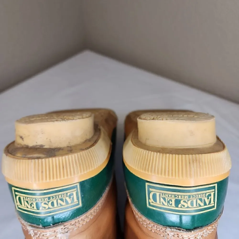Vintage- Lands’ End- Green Thinsulate Women’s Duck Boots, Size 8